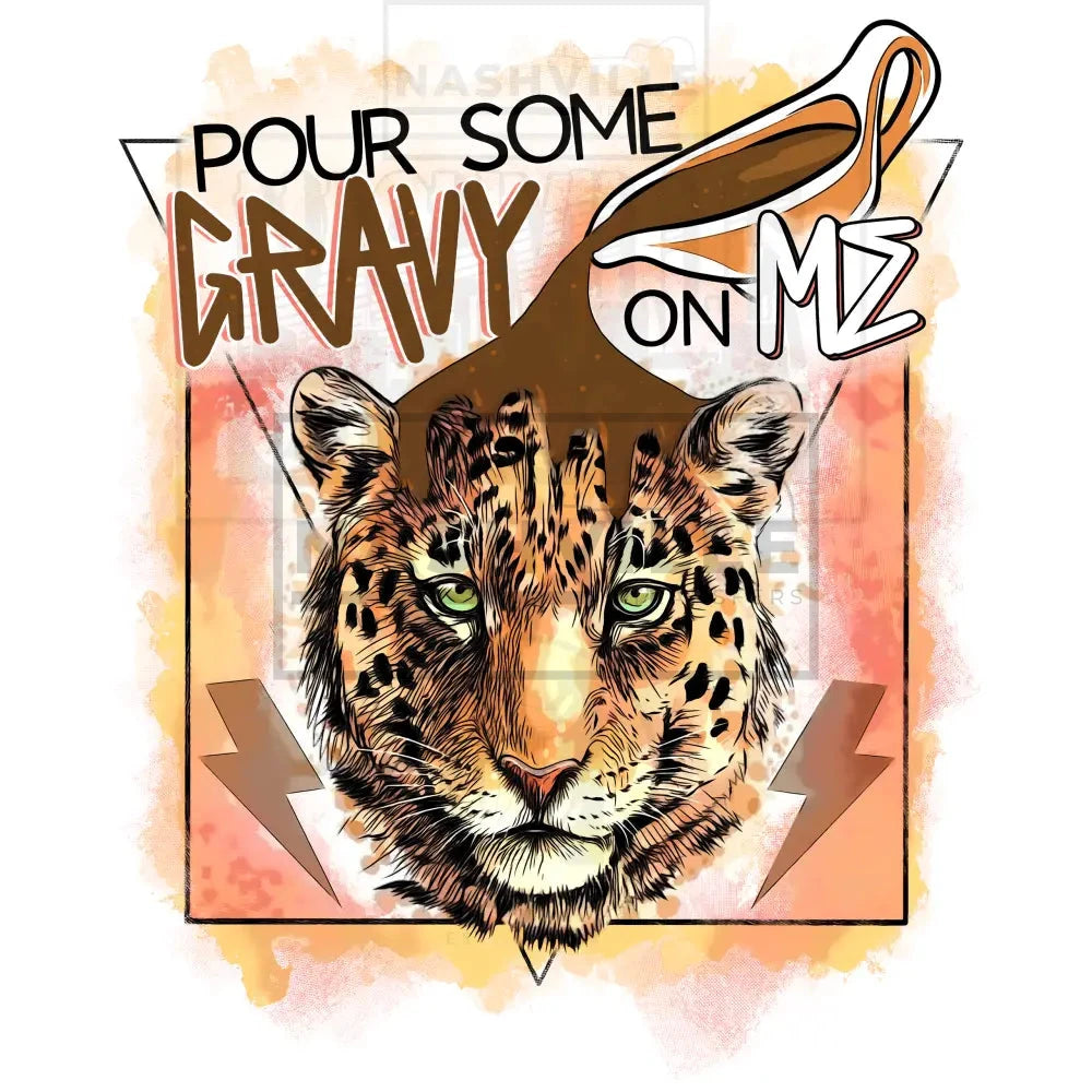 Pour Some Gravy On Me Tiger Lightning Bolt Holiday Stock Transfer.