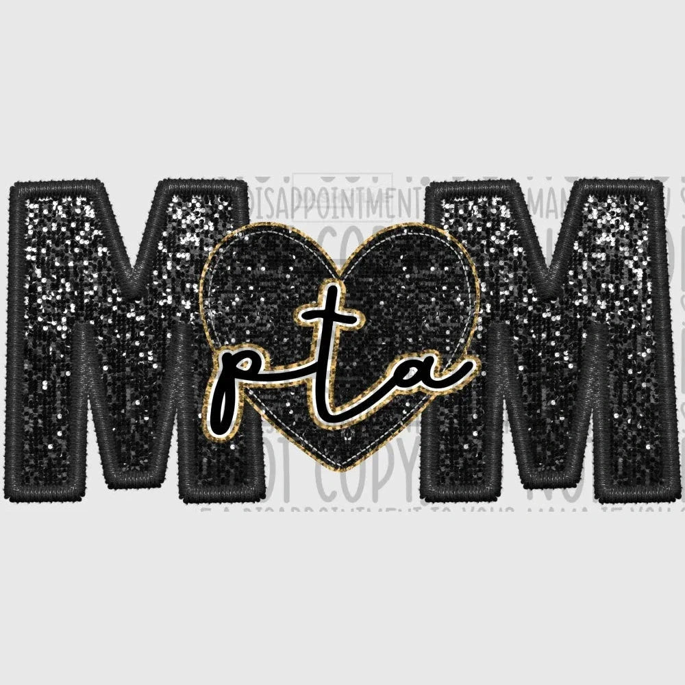 Pta Mom Glitter And Embroidery Effect Transfer