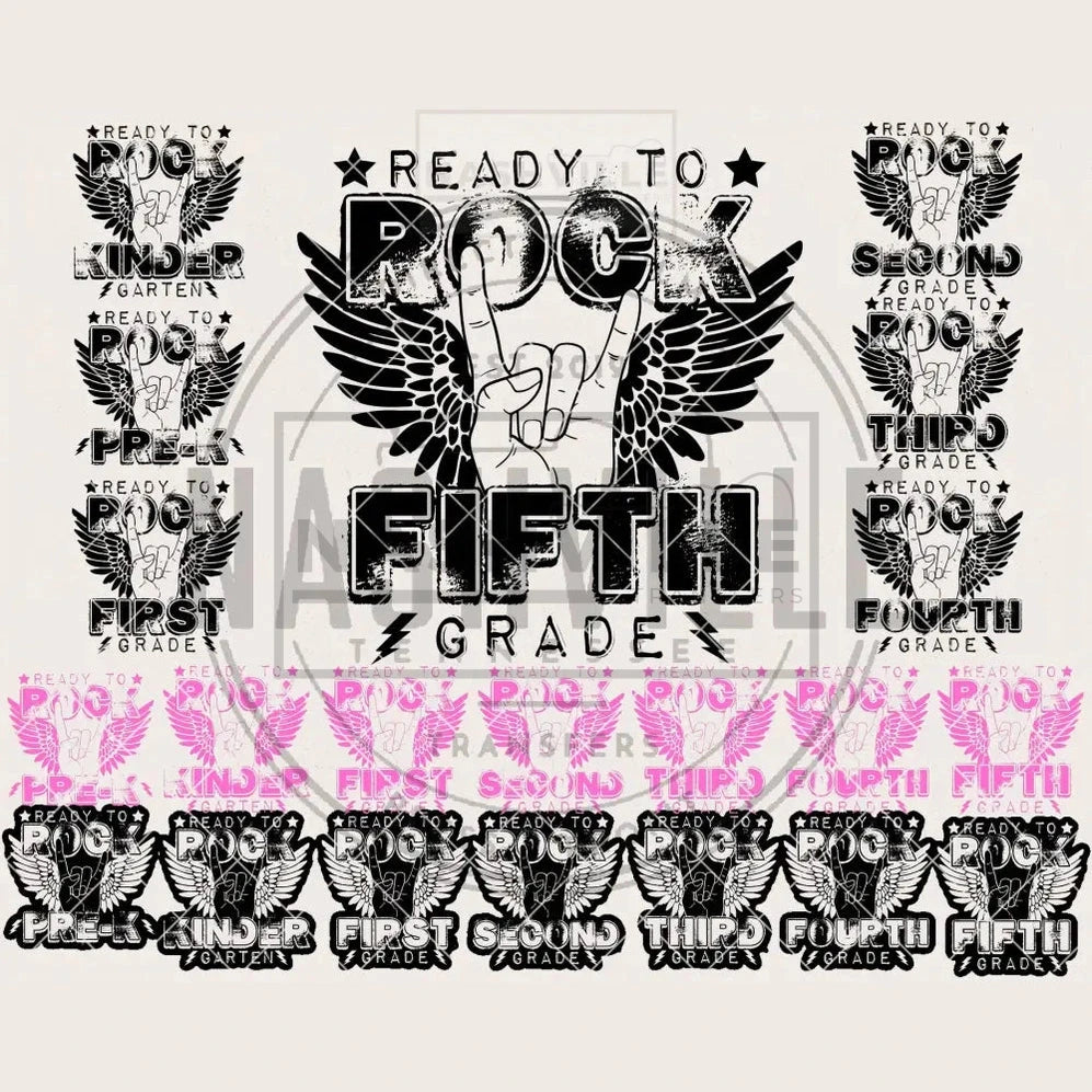 Ready To Rock Back School Transfers. Prints