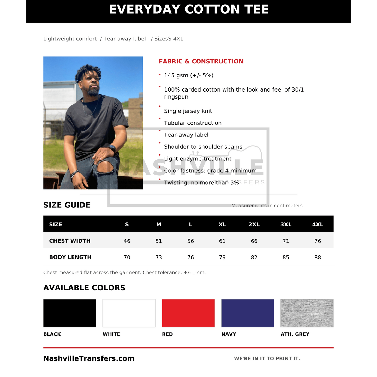 Wholesale Blank T-Shirt | Premium Cotton | DTF & Screen Print Ready