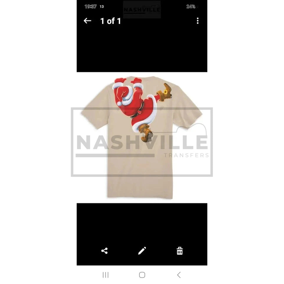 Santa Claus Christmas Holiday Stock Transfer