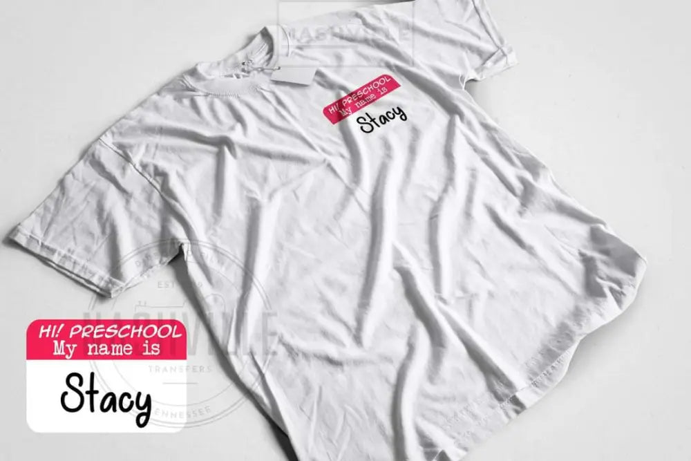 School Grade Name Tag Tees.