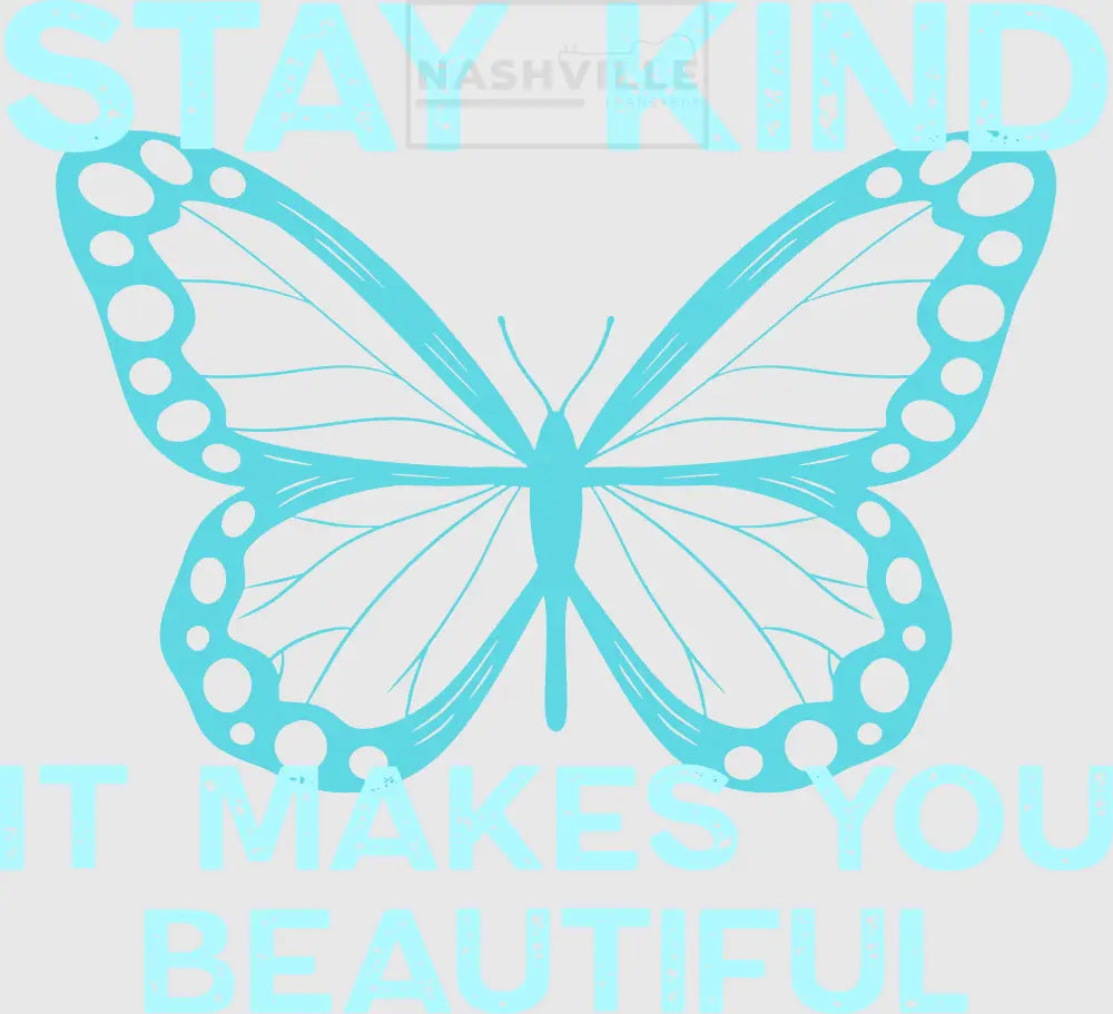 Stay Kind Butterlfy Transfers Blue / Colorburst