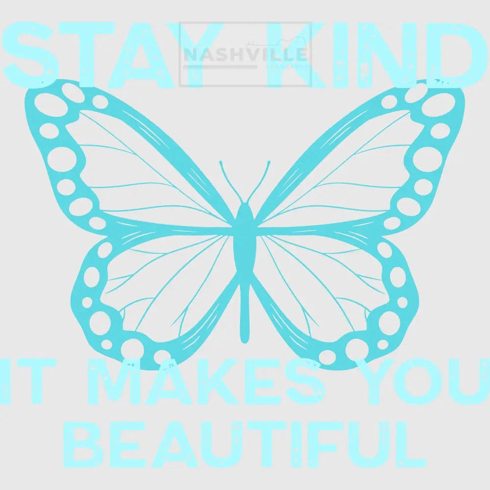 Stay Kind Butterlfy Transfers Blue / Colorburst