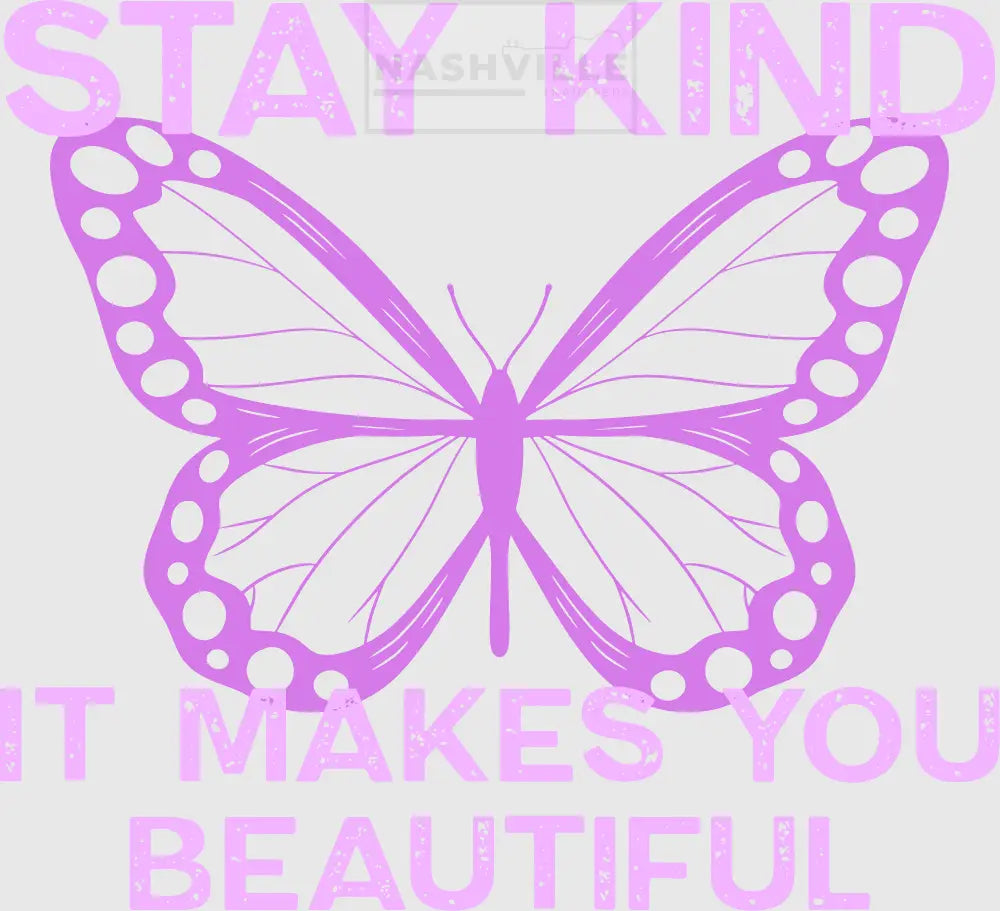 Stay Kind Butterlfy Transfers Purple / Colorburst