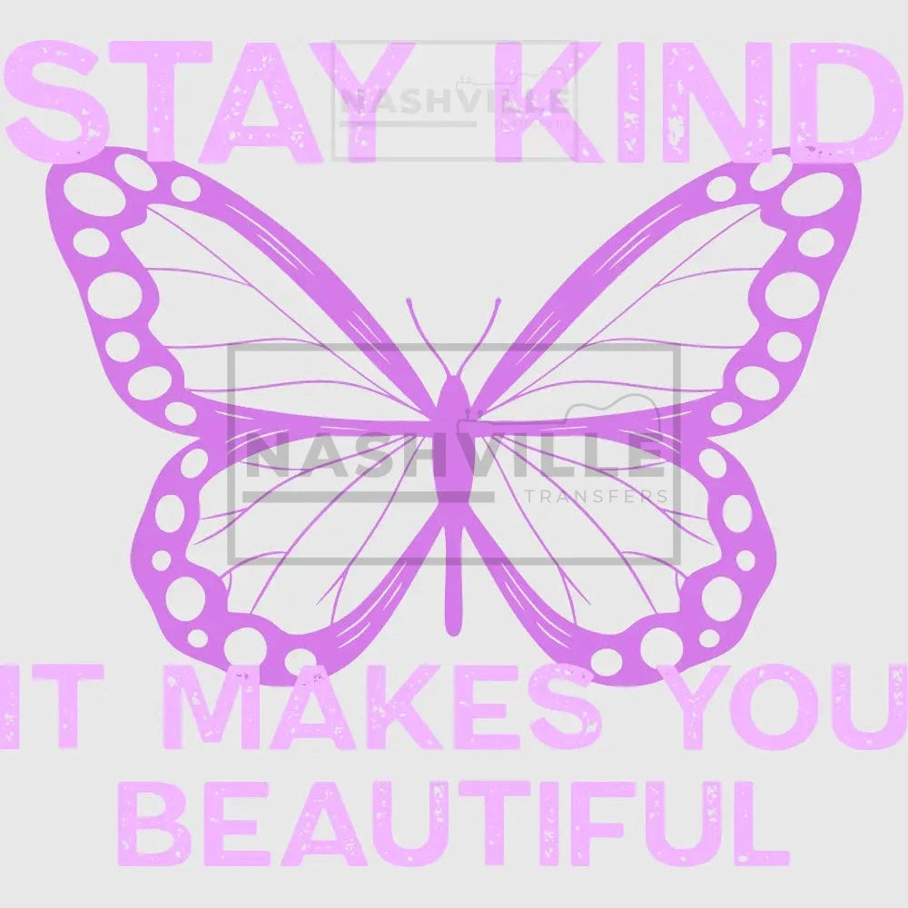 Stay Kind Butterlfy Transfers Purple / Colorburst