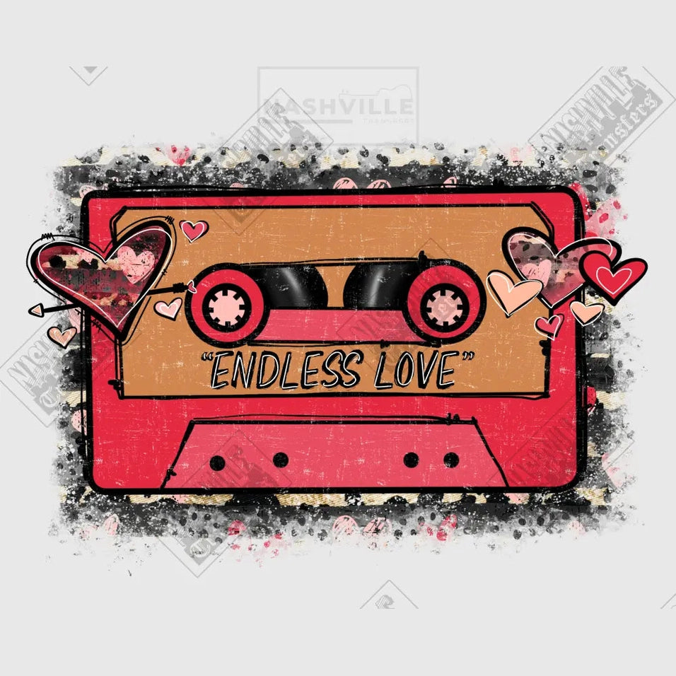Tape Track Valentines Tee. T-Shirt