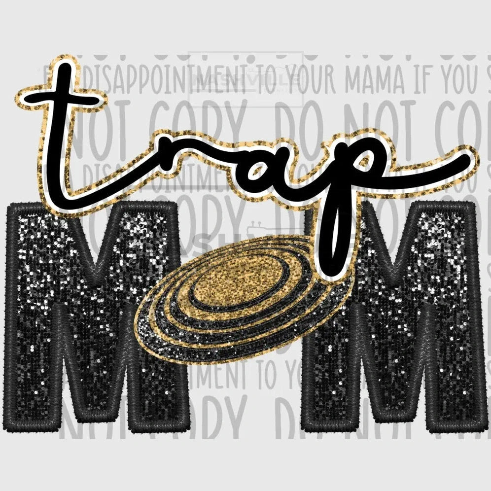 Trap Mom Glitter And Embroidery Effect Transfer