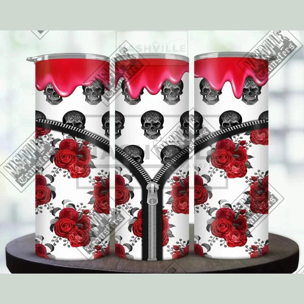 Valentines Skull Tumbler