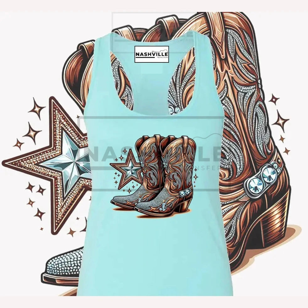 Western Bling Boots Tank