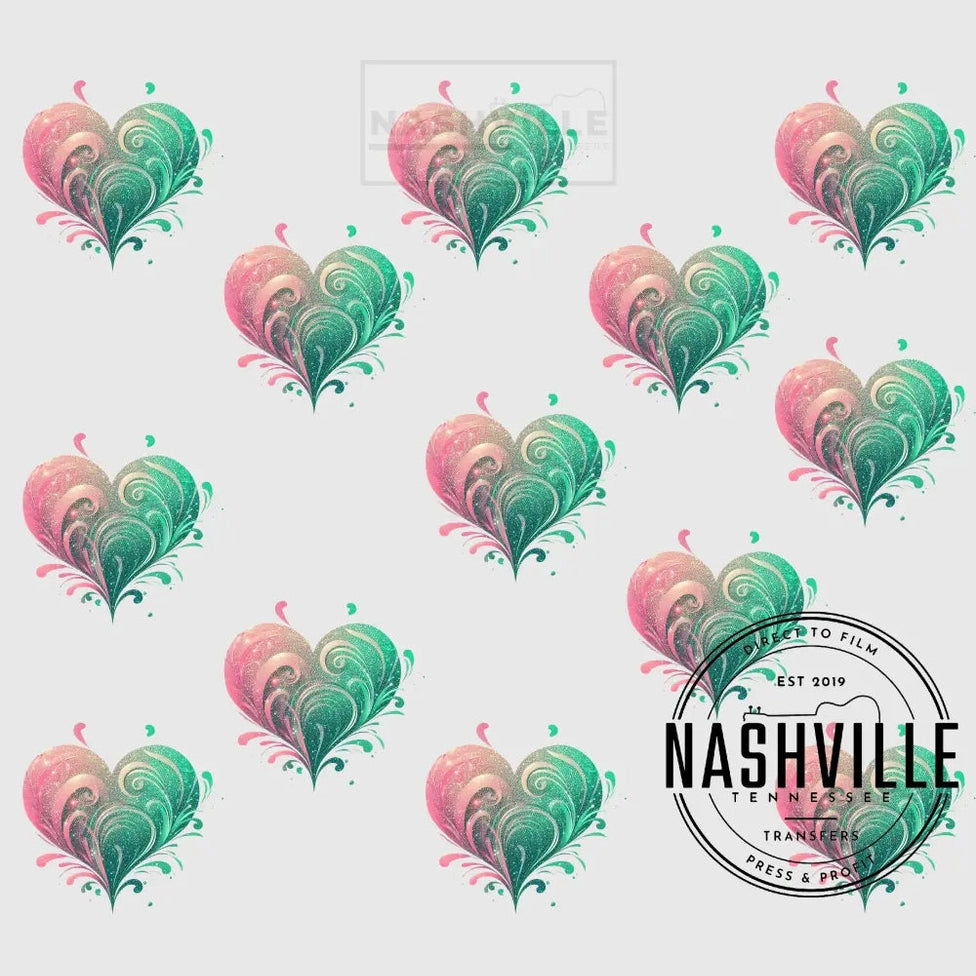 Whimsical Heart Tumbler Sublimation Transfer.