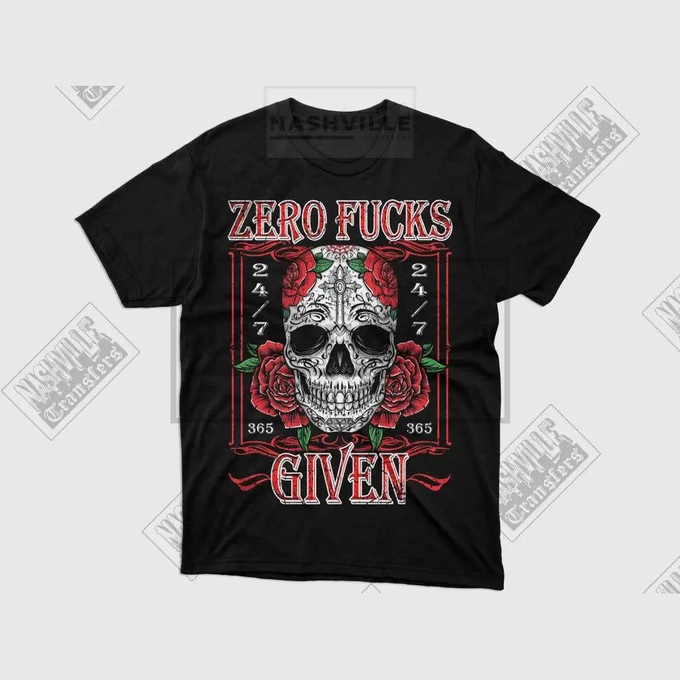 Zero Fs Given 24/7 Skeleton Tee.