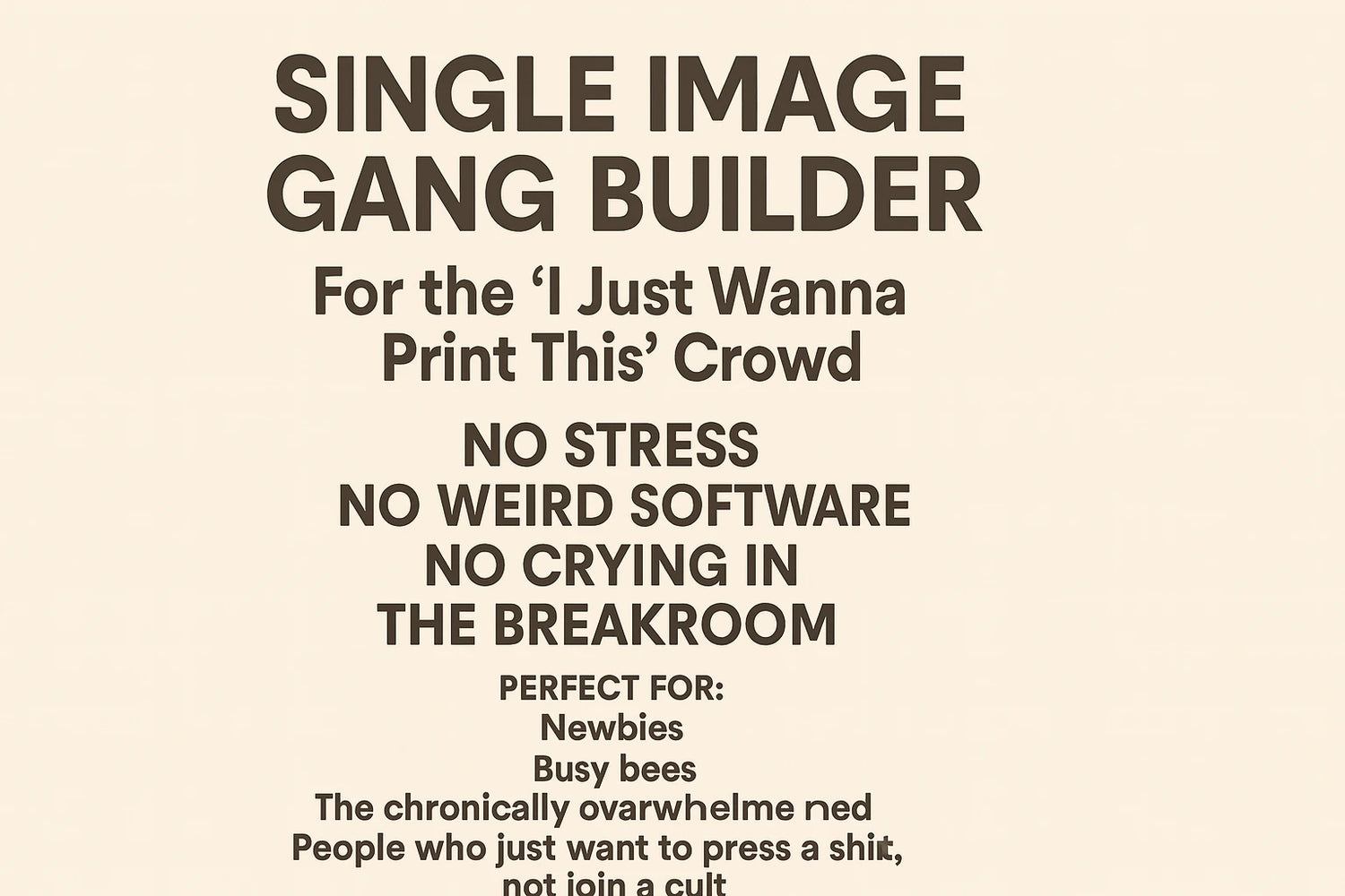 Single Image Gang (NO MOQ)