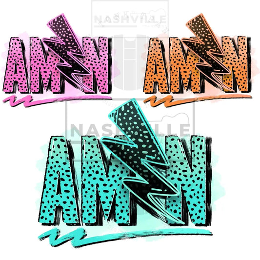 Amen Lightning Transfers. Prints