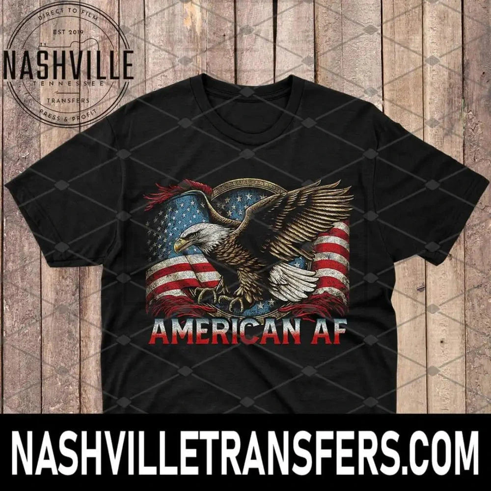 American Af Patriotic Bald Eagle Tee.