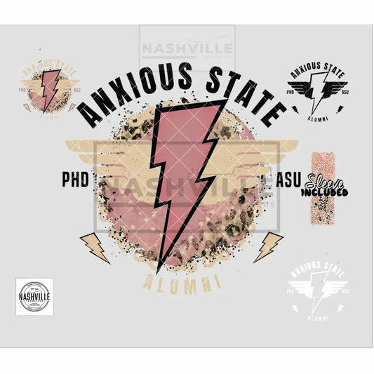 Anxious University Alumina Transfer With Sleeve Accents. Black