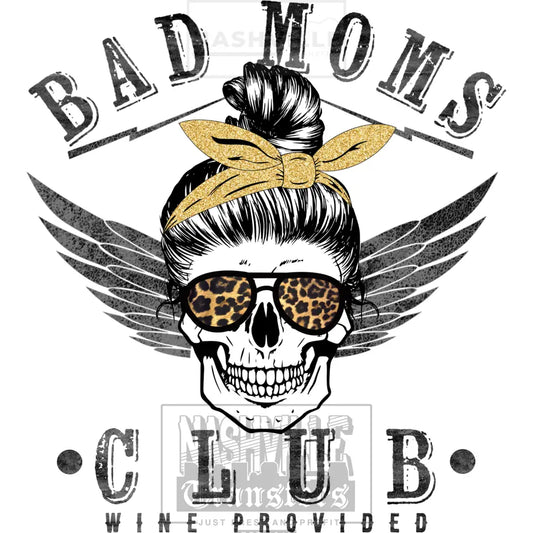 Bad Moms Club Leopard Skeleton Transfer. Prints