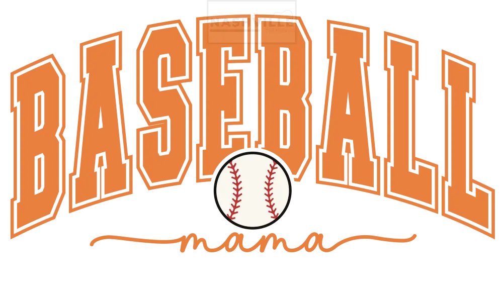 Baseball Mama Transfer Orange