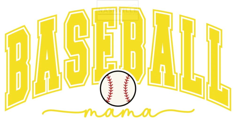 Baseball Mama Transfer Yellow