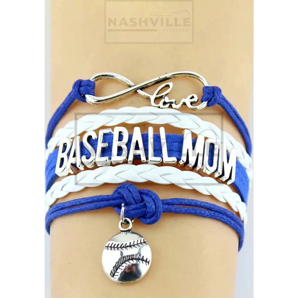 Baseball Mom Bracelet Blue