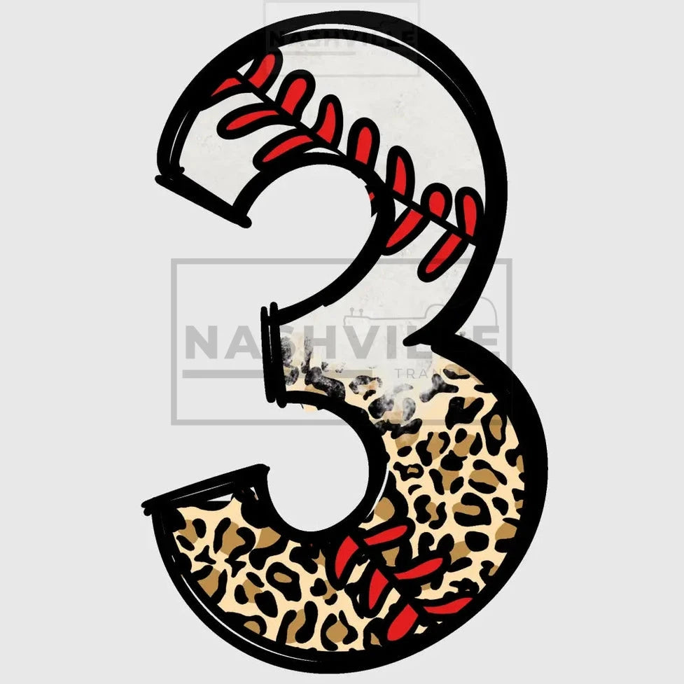 Baseball Numbers 1 - 9 3 Sports