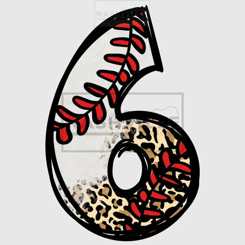 Baseball Numbers 1 - 9 6 Sports