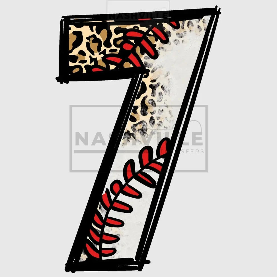 Baseball Numbers 1 - 9 7 Sports