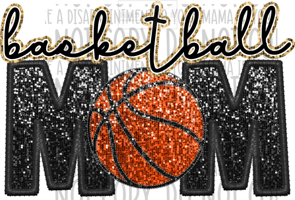 Basketball Glitter And Embroidery Effect Transfer
