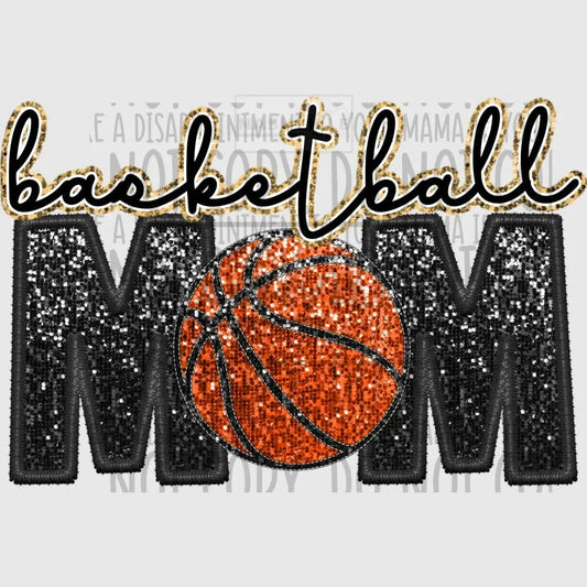 Basketball Glitter And Embroidery Effect Transfer