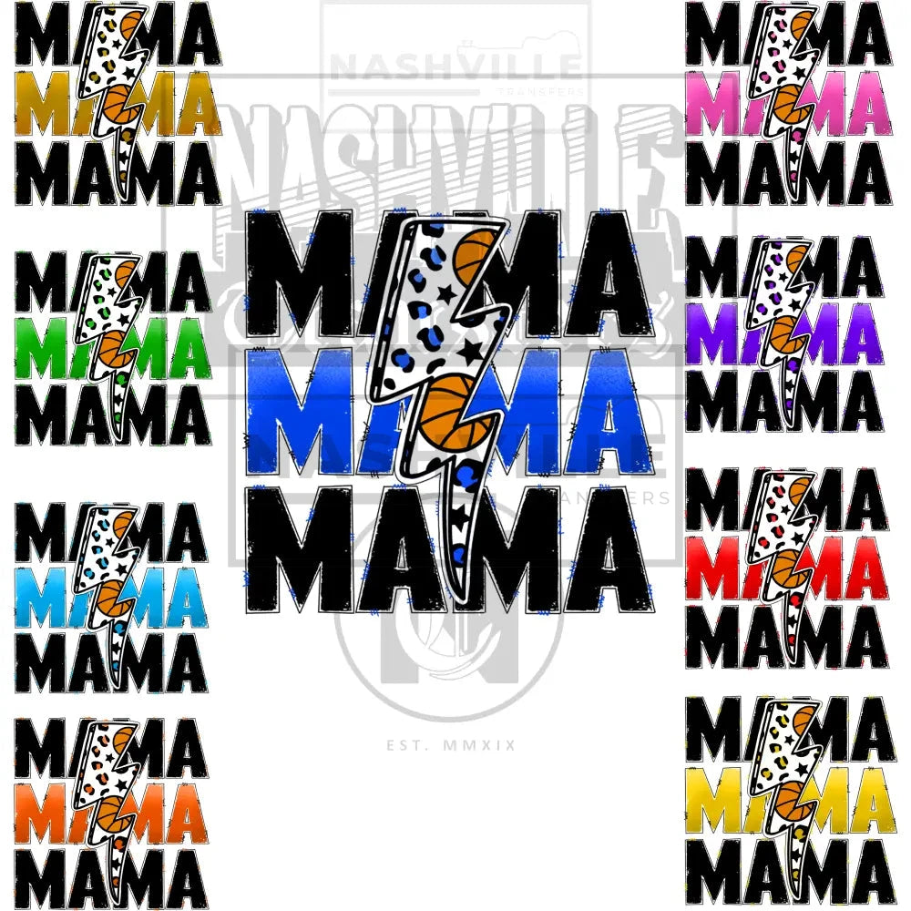 Basketball Mama Lightning Transfer. Prints