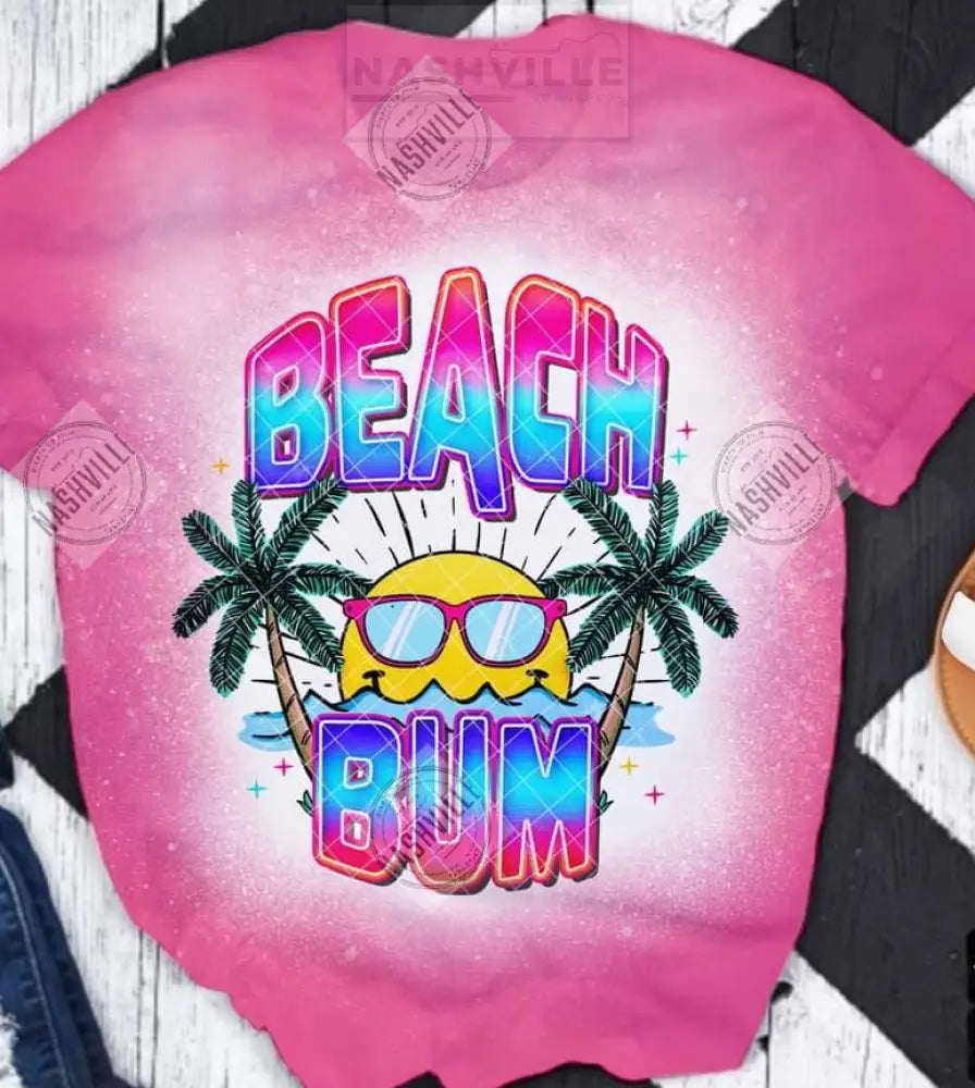 Beach Bum Tee. S / Pink