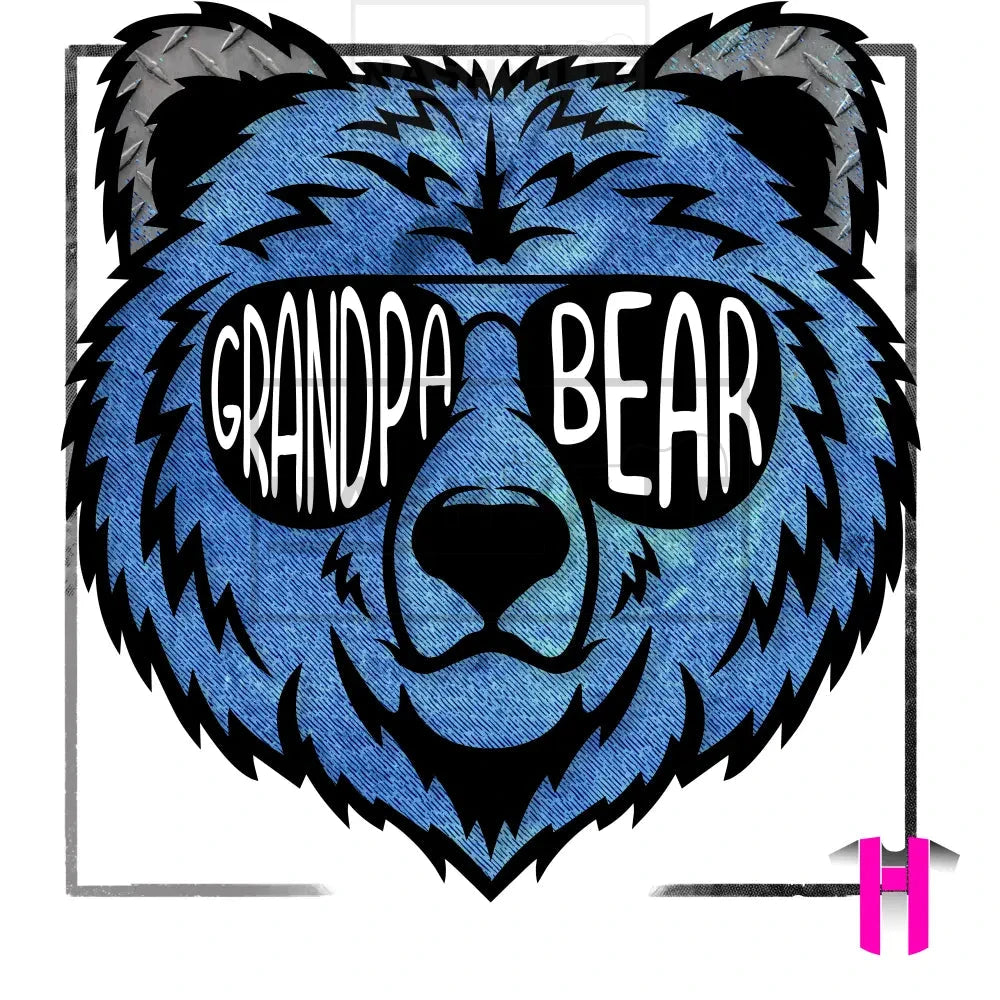 Bear Transfers. Low Heat Traansfer / Grandpa Prints