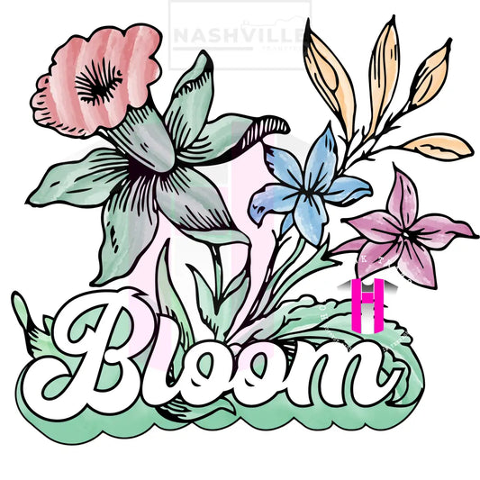 Bloom Transfer. Low Heat Transfer / Pink