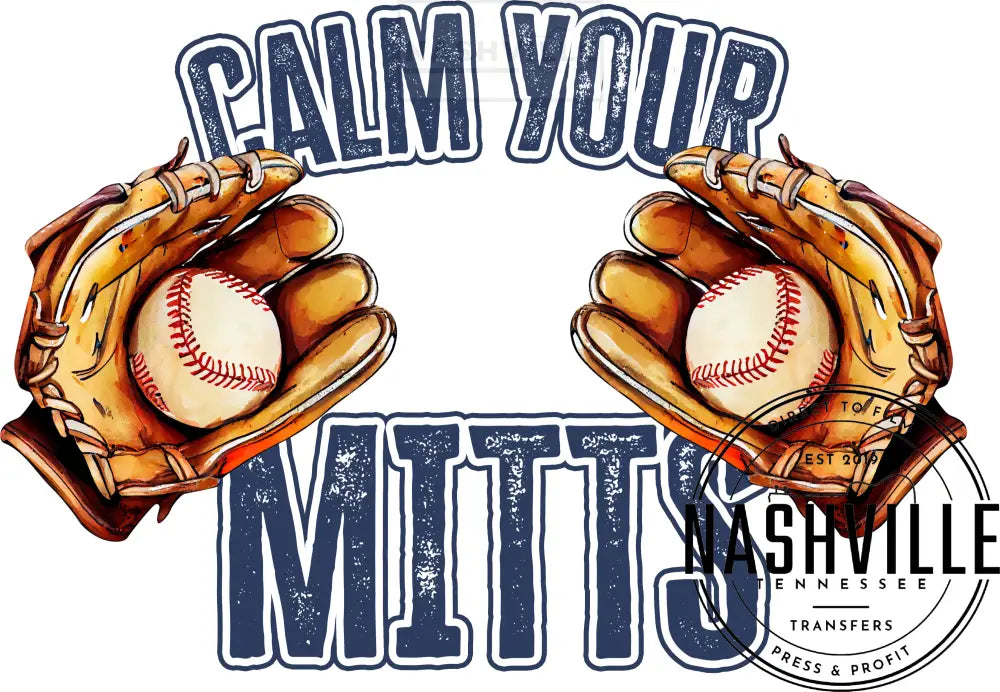 Calm You Mitts Sports Transfer. Blue