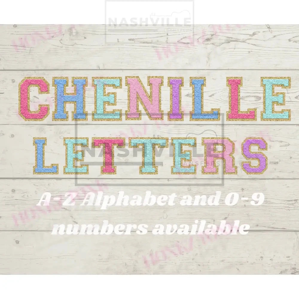 Chenille Letter And Numbers