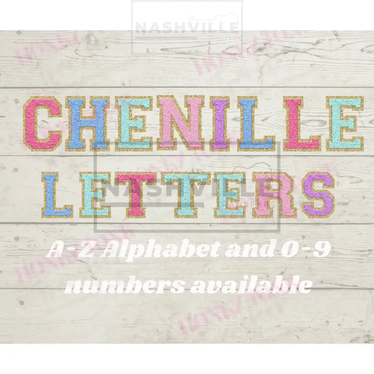 Chenille Letter And Numbers