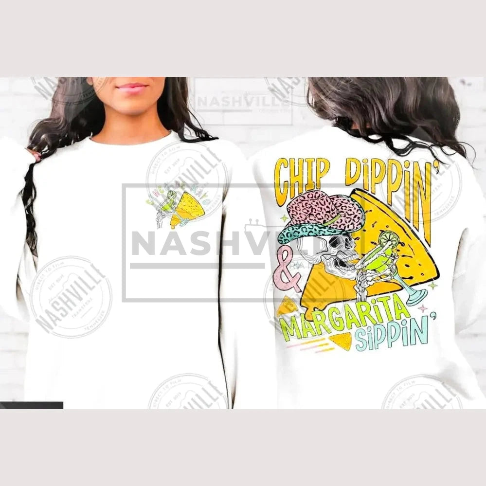 Chip Dippin & Margarita Sipping Long Sleeve Tee