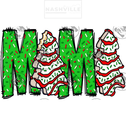 Christmas Holiday Tree Cakes Names. Low Heat Transfer / Mama Green