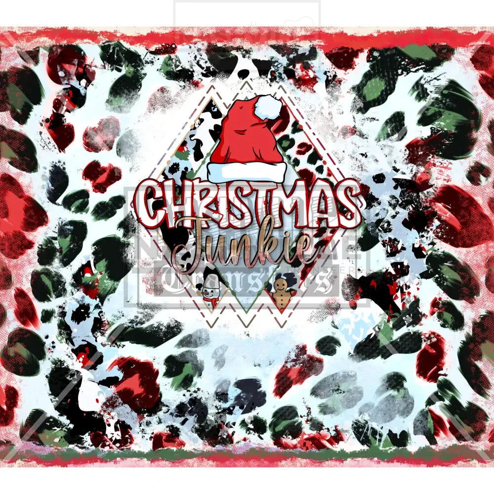 Christmas Junkie Holiday Transfer With Accent Sleeve Included.