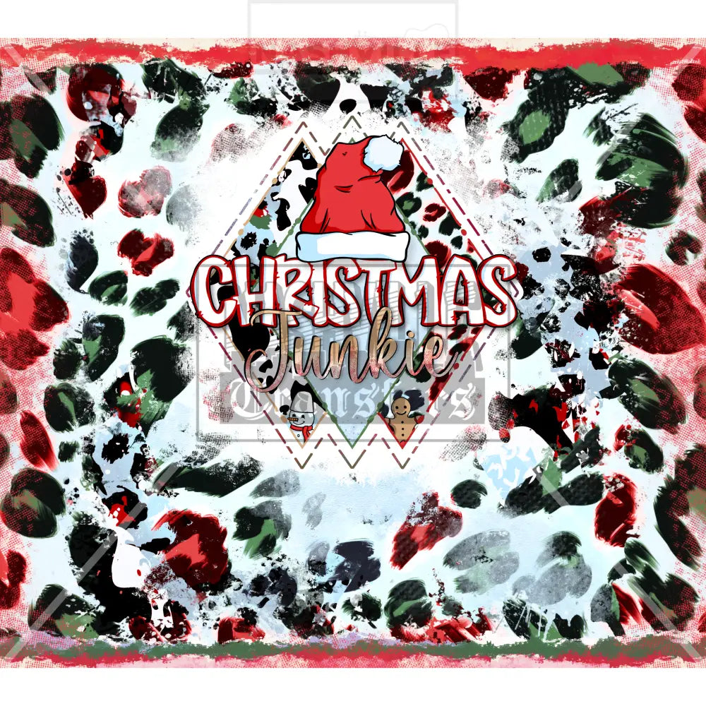 Christmas Junkie Holiday Transfer With Accent Sleeve Included.