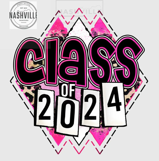 Class Of 2024 School Transfer Pink