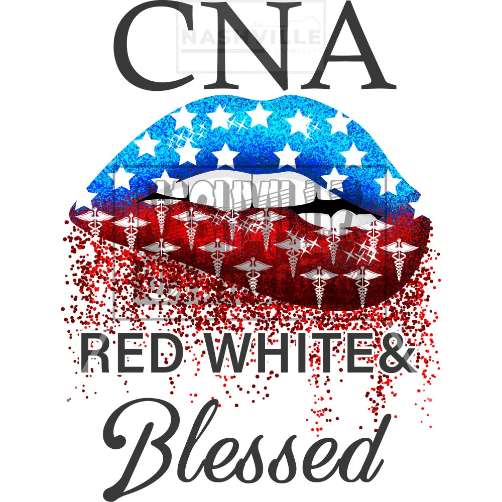 Cna. Red White And Blessed Nursing Transfer.