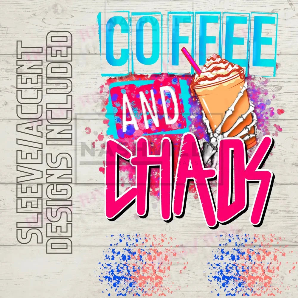 Coffee And Chaos Transfers. Pink / Low Heat Direct To Film Transfer
