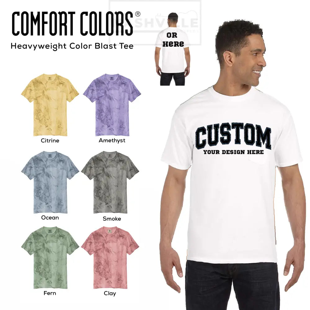 Comfort Colors Colorblast Customizable Tees Gang Sheet