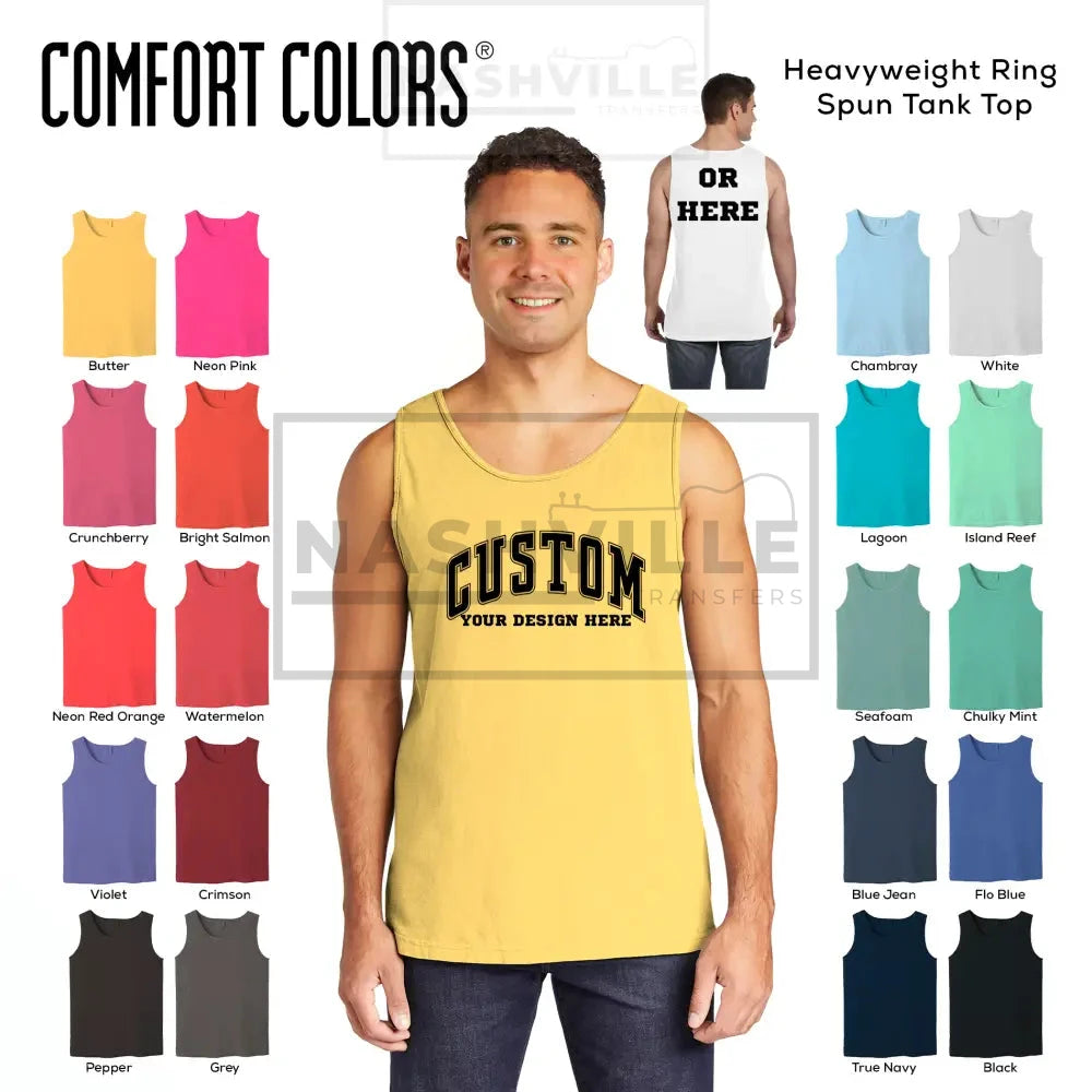 Comfort Colors Heavyweight Garment Dyed Tank Tops Gang Sheet