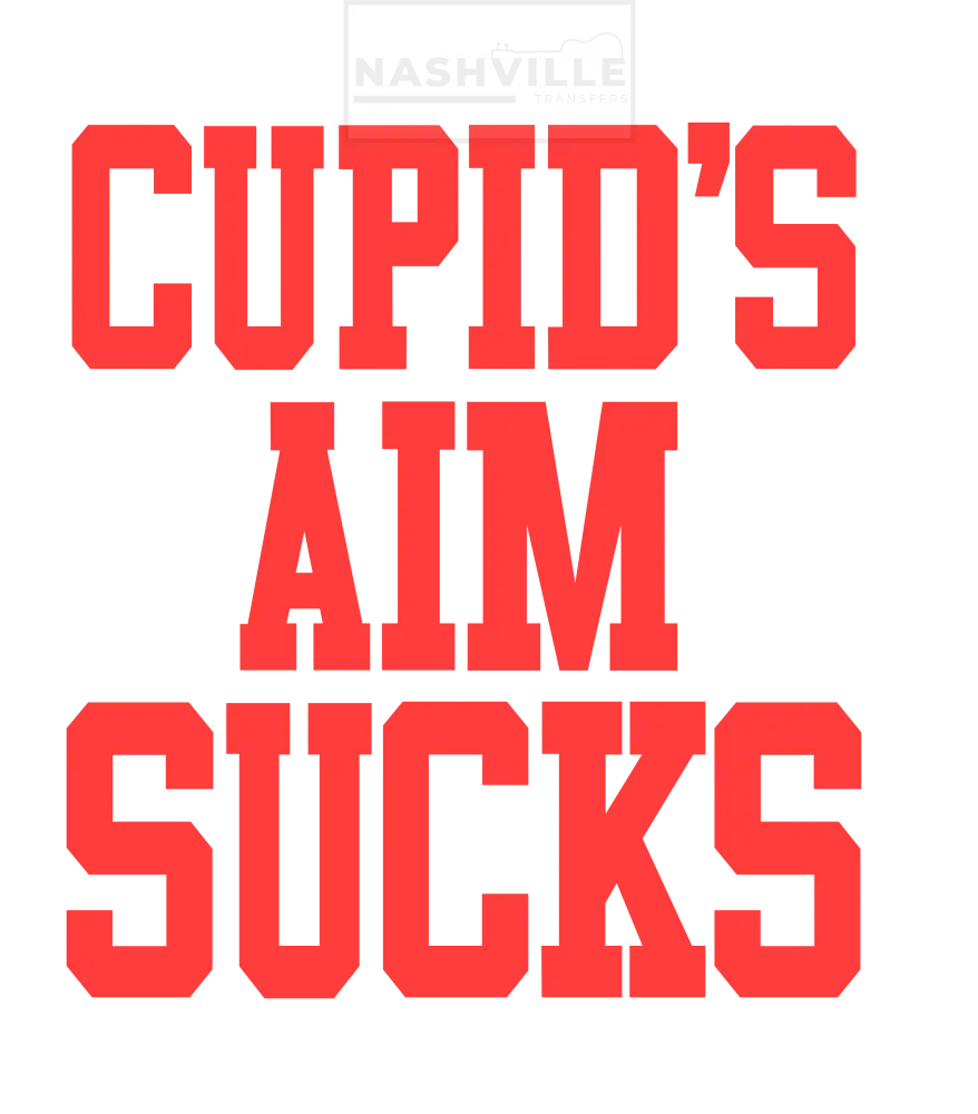 Cupids Aim Sucks Valentines Holiday Stock Transfer. Orange