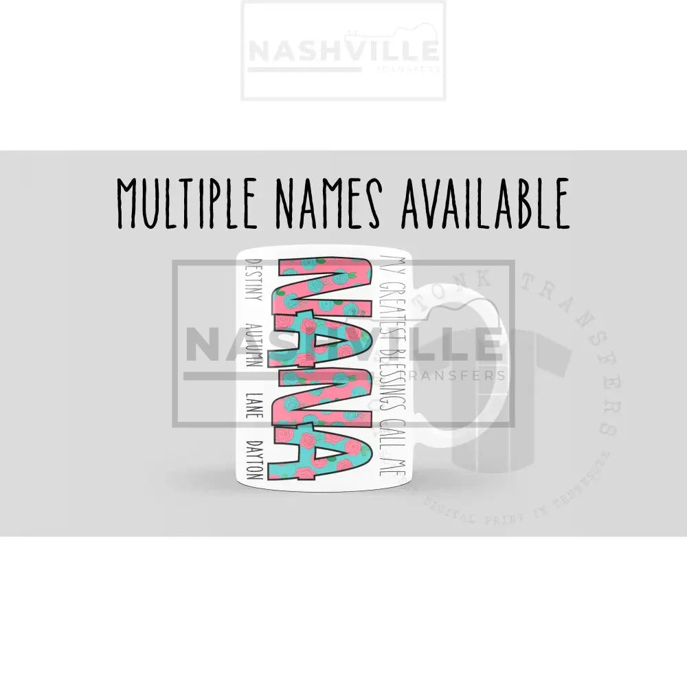 Custom Floral Coffee Mug.