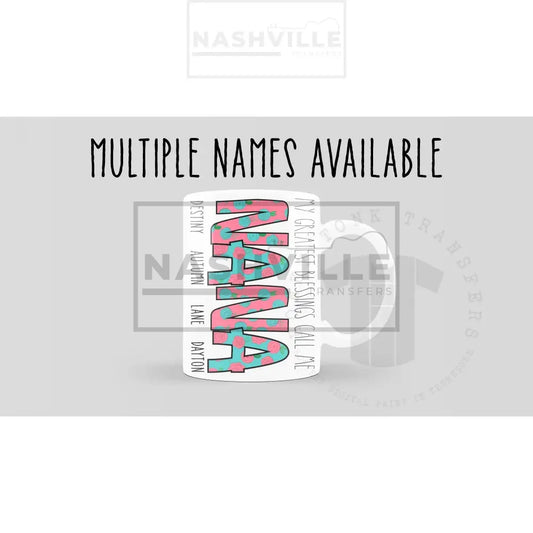 Custom Floral Coffee Mug.