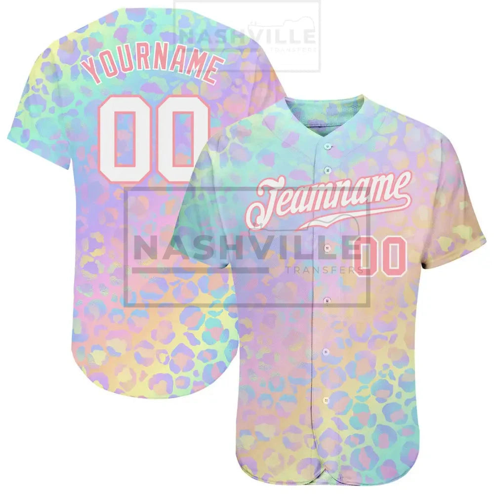 Custom Pattern Leopard Authentic Baseball Jersey