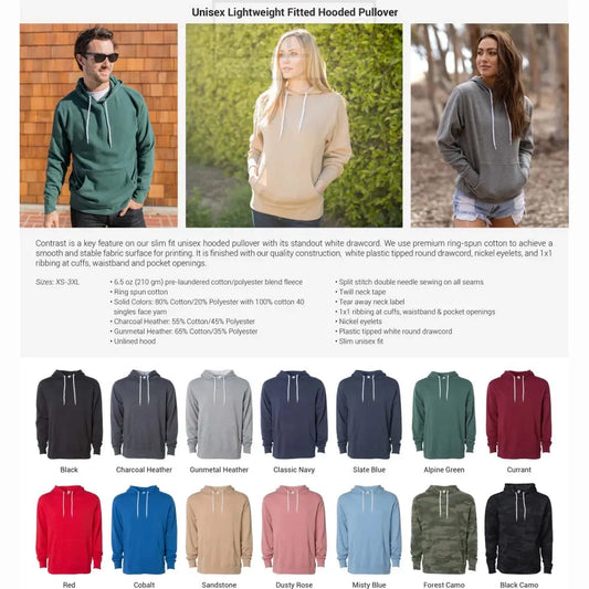 Customizable Independent Trading Company Lightweight Hoodie Gang Upload